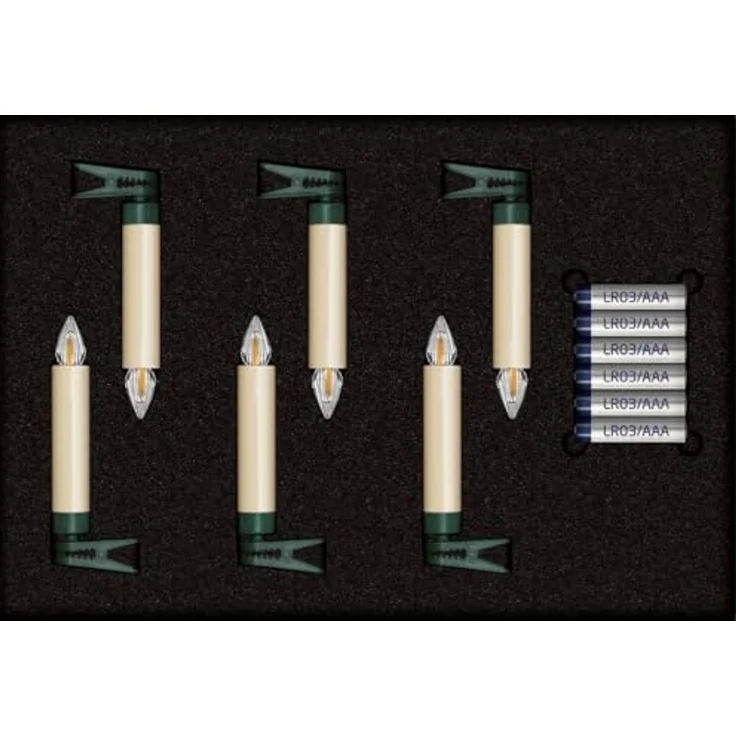Krinner Superlight Bavaria Mini Flame 6er Set Elfenbein – Bild 3