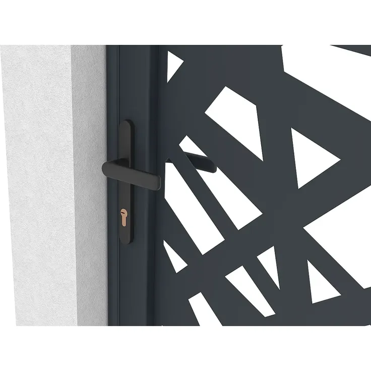 Vente-unique - NATAFO Side gate Metall Grau - B 4,6 cm x H 161 cm x L 103 cm – Bild 5