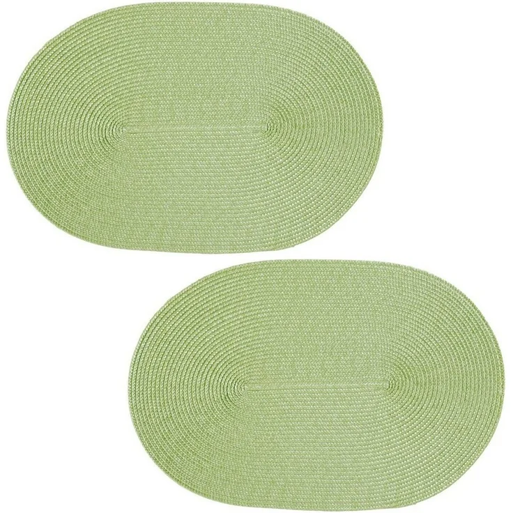 Haus und Deko Platzset Platzset 2er Set oval ca. 45x30 cm Platzdeckchen Tischset geflochtene, (2-St) – Bild 3