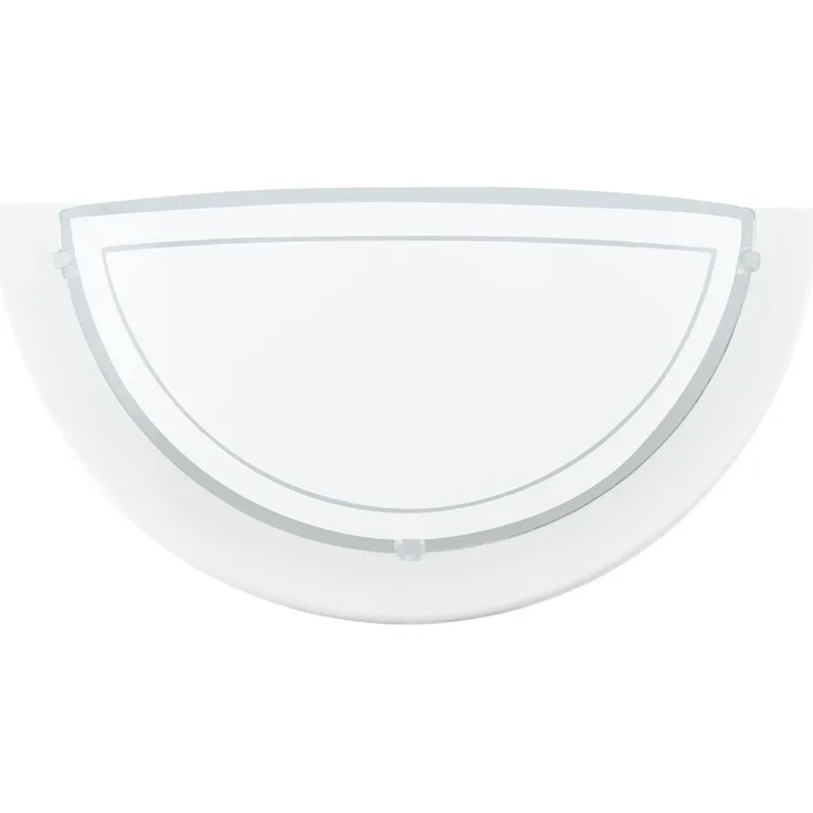 Eglo 83154 Wandleuchte PLANET 1 E27 max. 1X40W Stahl weiss, Glas lackiert klar L:29cm H:14,5cm dimmbar
