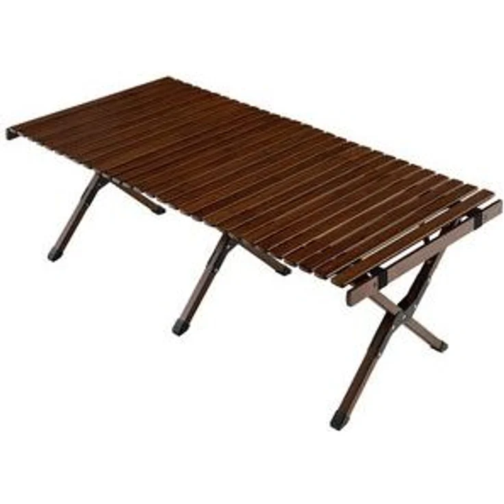 COSTWAY Campingtisch Klapptisch aus Bambus, klappbar, mit Tragetasche – Bild 6