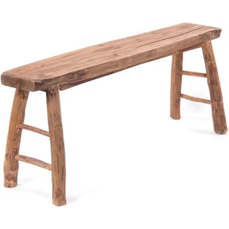 DESIGN DELIGHTS Sitzbank HOLZBANK "MALU 120", Holz massivholz, 120 cm, Baumkante Sitzbank – Bild 1