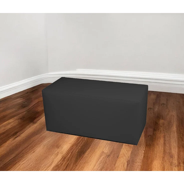 Talamo Italia - Pouf Aceto, Mehrzwecksessel, Sitzsack, Hockerhocker, Made in Italy, 40x90 h42 cm, Dunkelgrau