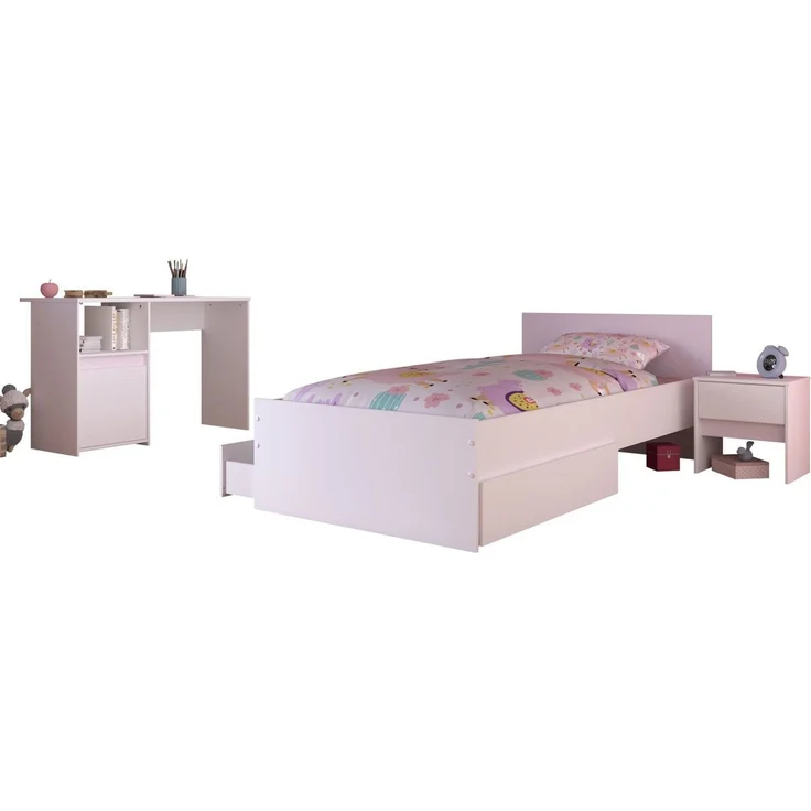 Parisot Pirouette27 Kinder-/Jugendzimmer-Set – 3-teilig, erhältlich in Weiß und Grau oder Rosa – Bild 2