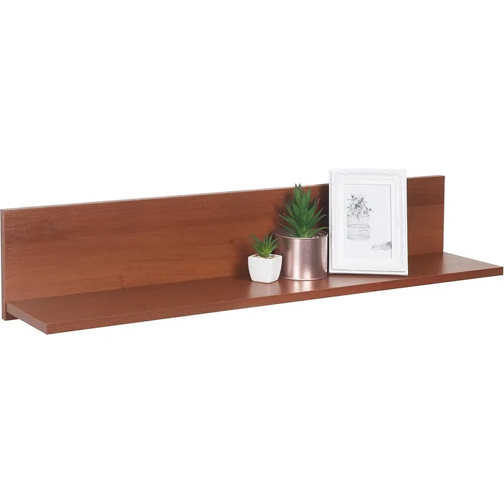 RICOO Wandregal 98 x 19 x 19 Braun Rustikal Eiche, Spanplatte aus Holz, Hängereral WM052-ER, Regal Wand, Bücherregal Bilderregal Fotoregal Küchenregal Hängend Wandboard Regalbrett Schweberegal