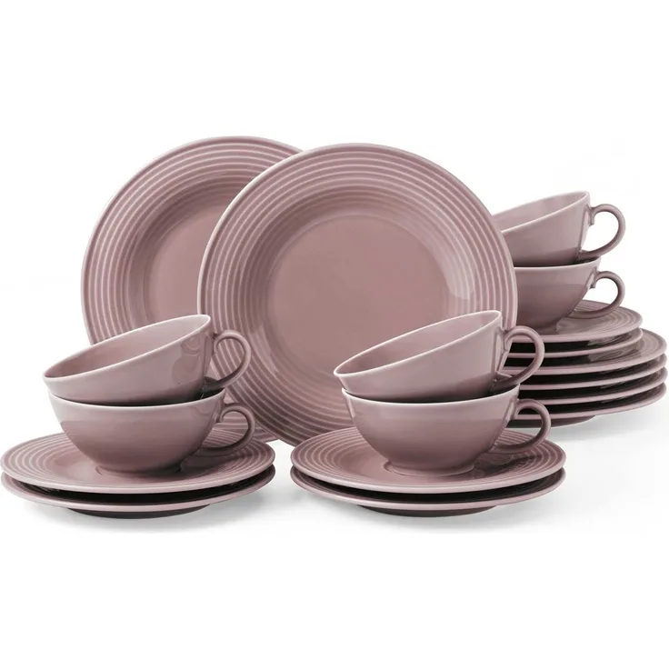 Seltmann Weiden Beat Color Glaze Teeservice 18-teilig - Altrosa
