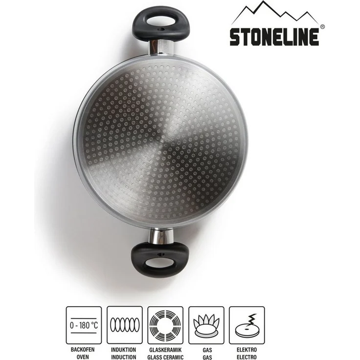 STONELINE Topf-Set, Aluminiumguss (6-tlg), mit echten Steinpartikeln, induktionsgeeignet, Designed in Germany – Bild 1