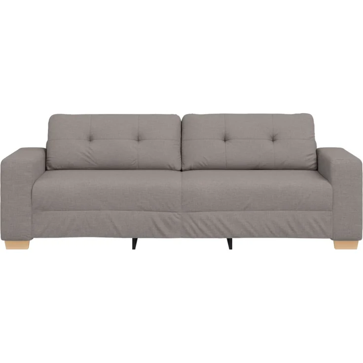 vidaXL 3-Sitzer-Sofa Taupe 220 cm Stoff 4105094 – Bild 2