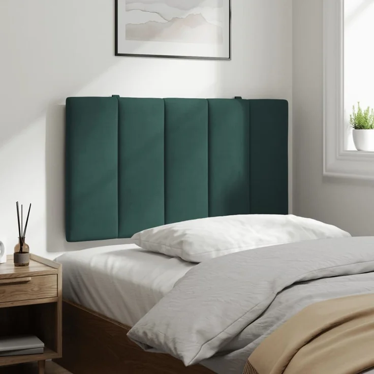 vidaXL Kopfteil-Kissen Dunkelgrün 80 cm Samt 374646 – Bild 4