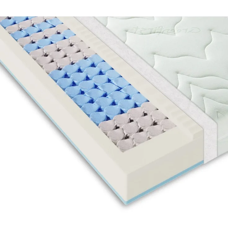 VARIO LUX Greenfirst Taschenfederkernmatratze 100x200 cm H4 H3, Höhe ca. 22cm, 7 Zonen Matratze 100x200, Bezug mit Greenfirst® Veredelung