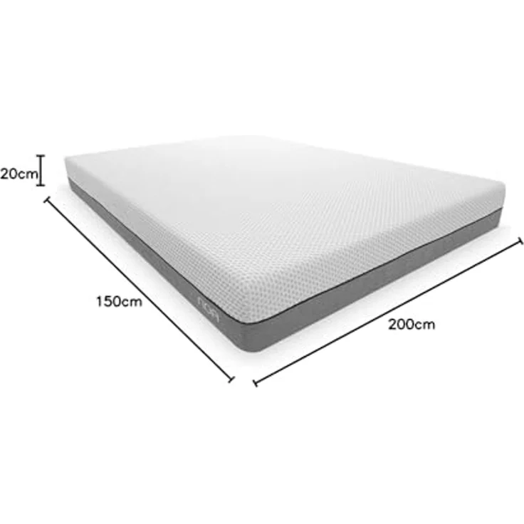 DUÉRMETE ONLINE Viskoelastische Matratze Noa, Anpassungsfähigkeit und Komfort, Anti-Milben und Antibakteriell (alle Maße), 150 x 200 cm – Bild 3