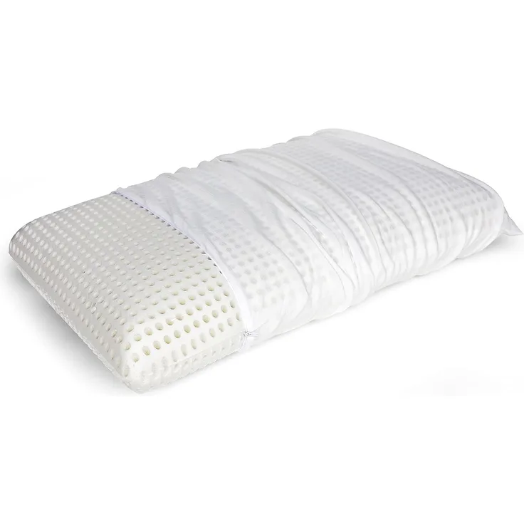 Talamo Italia Kissen für das Bett, 100% Made in Italy, Abnehmbares "Seifen"-Kissen aus perforiertem Memory-Schaum, hypoallergen und atmungsaktiv, 70x40xh16 cm.