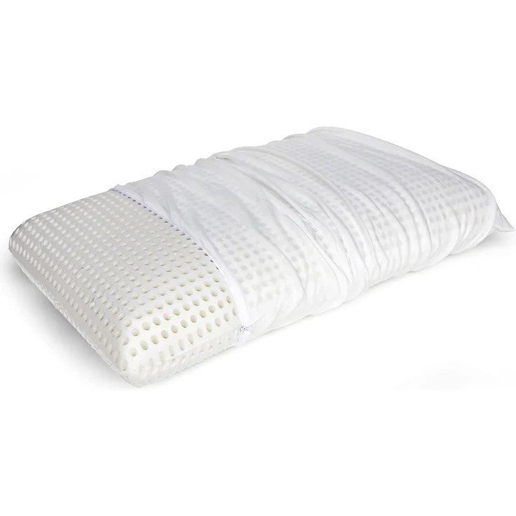Talamo Italia Kissen für das Bett, 100% Made in Italy, Abnehmbares "Seifen"-Kissen aus perforiertem Memory-Schaum, hypoallergen und atmungsaktiv, 70x40xh16 cm.