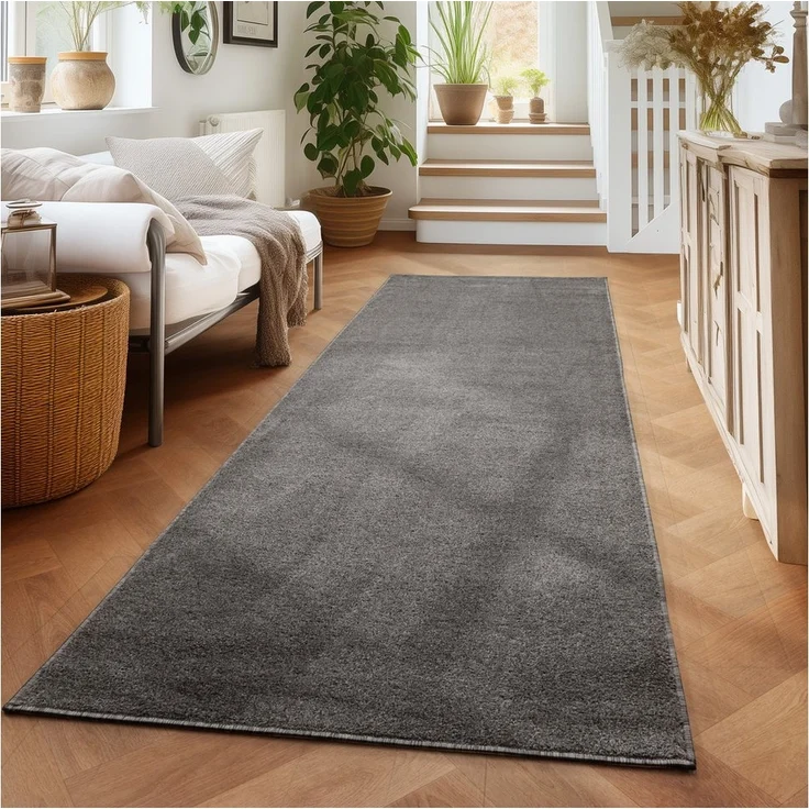 Carpettex Veloursteppich Unicolor - Einfarbig, Läufer, Höhe: 11 mm, Einfarbig Kurzflor Teppich Wohnzimmer verschiedene farben und größen – Bild 5