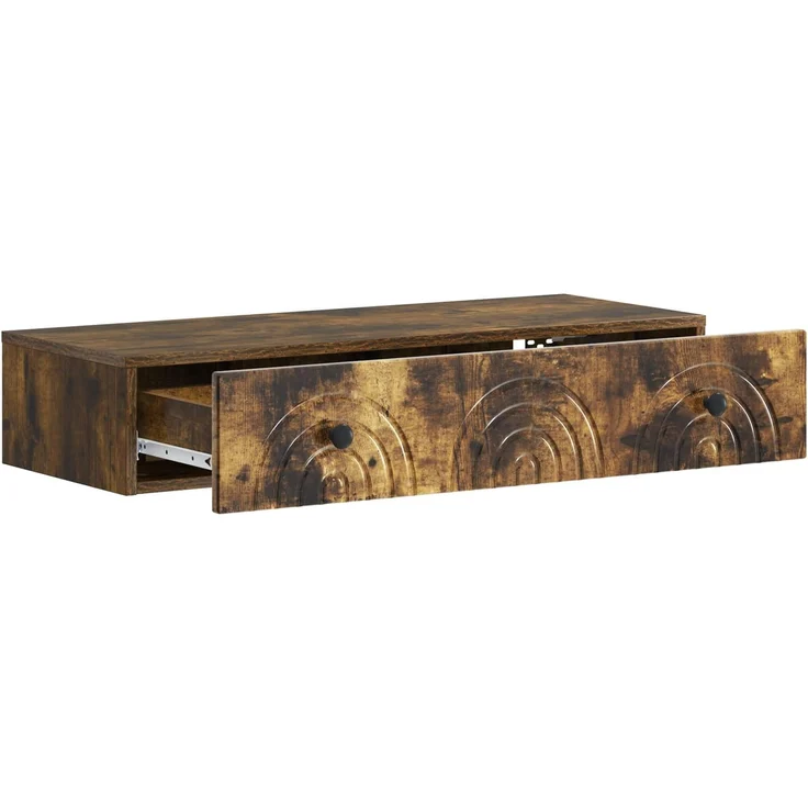vidaXL Wandmontierter Beistelltisch Geräucherte Eiche Holzwerkstoff 898160 – Bild 4