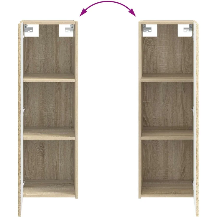 vidaXL Badezimmerschrank-Set 2 stk. Sonoma-Eiche 33 x 34,5 x 100 cm 3406105 – Bild 9