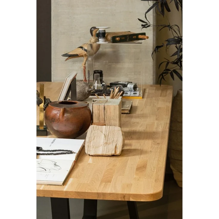 Esstisch Tablo XL aus Eichenholz, D-Gestell – Bild 4