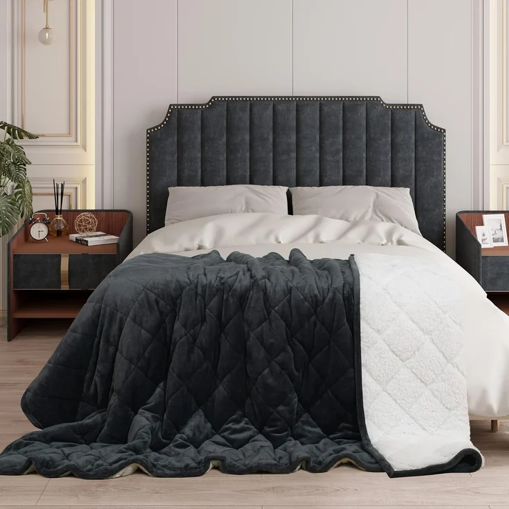 Woltu Gewichtsdecke, Bezug: Flanell Sherpa, Therapiedecke, Schwere Decke aus Flanell Sherpa – Bild 2