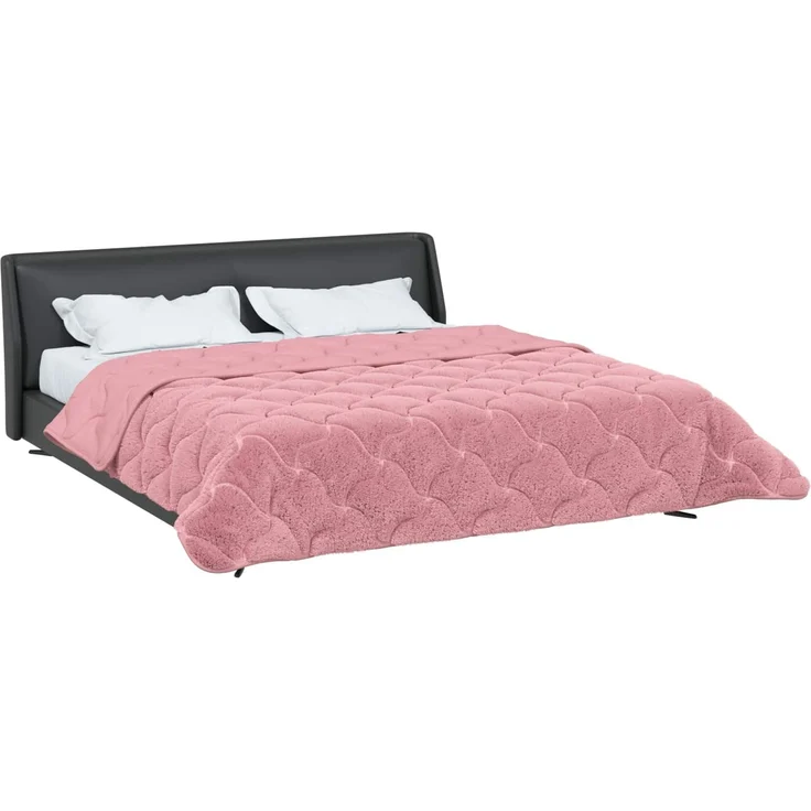 vidaXL Winterbettdecke Rosa 220 x 240 cm Mikrofaser und Teddy-Fleece 42026346 – Bild 3