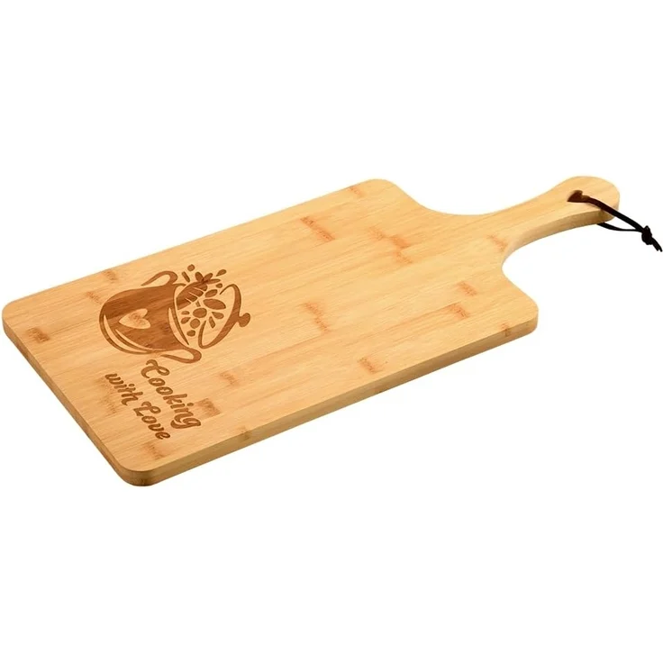 KESPER 58395 Schneidebrett mit Herz, Motiv Cooking with love, 55 x 25 cm aus Bambus / Servierbrett – Bild 1