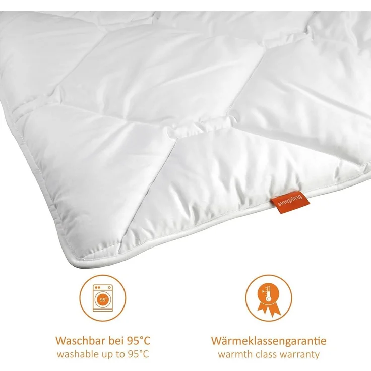 sleepling Microfaserbettdecke Komfort 100, Füllung: Hohlfasern, Bezug: 100 % Polyester, in 135x200 cm, 155x220 cm und Weitere, Allergiker geeignet, Made in EU – Bild 2