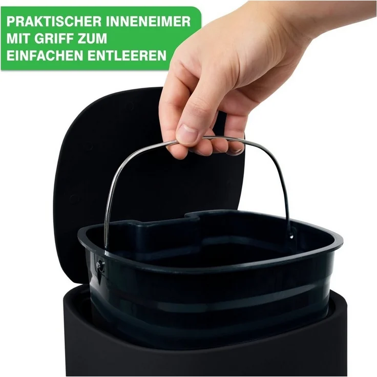YourCasa Mülleimer YourCasa Mülleimer Bad [5L] Elegantes Design Badezimmer Kosmetikeimer, ABS Kunsstoff – Bild 2