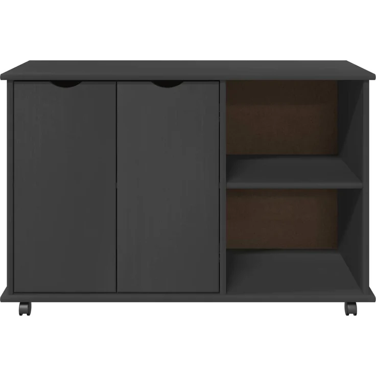 vidaXL Rollschrank MOSS 100 x 39 x 65,5 cm Massivholz Kiefer Grau 42028386 – Bild 5