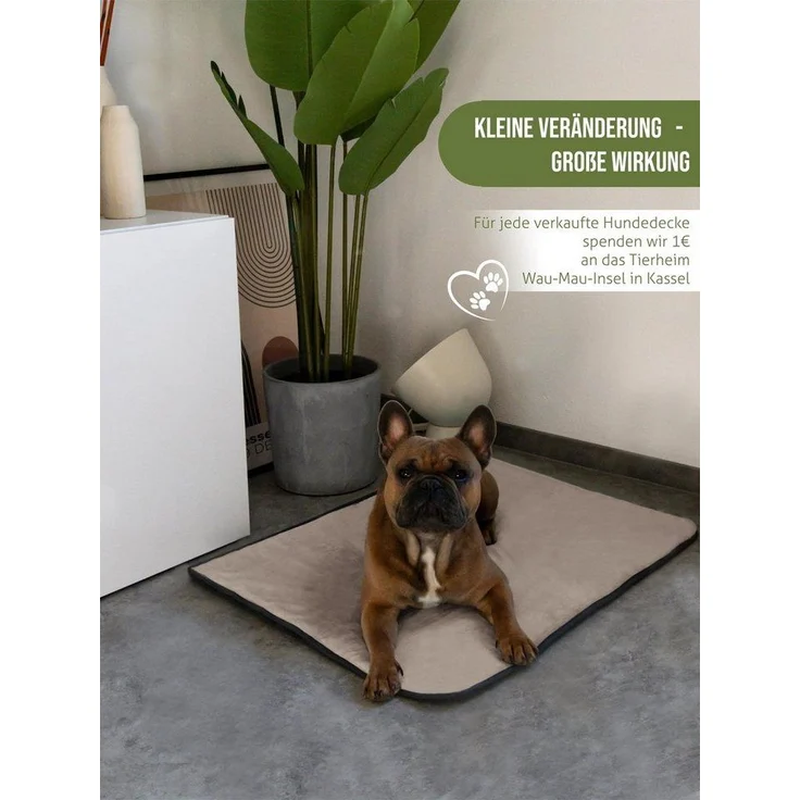 Aspero Hundematte Hundedecke Lund, 50 % Baumwolle, 50 % Polyester, Weiche hautfreundliche Tierdecke – Bild 3