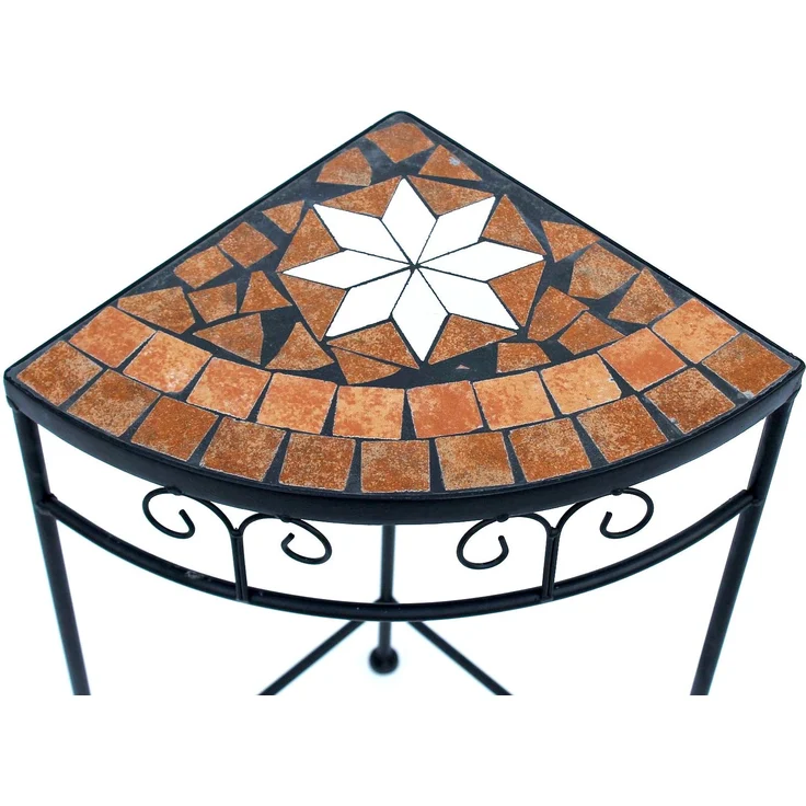 Blumenhocker Merano Mosaik 12013 Blumenständer 52cm Hocker Eckregal Tisch – Bild 3