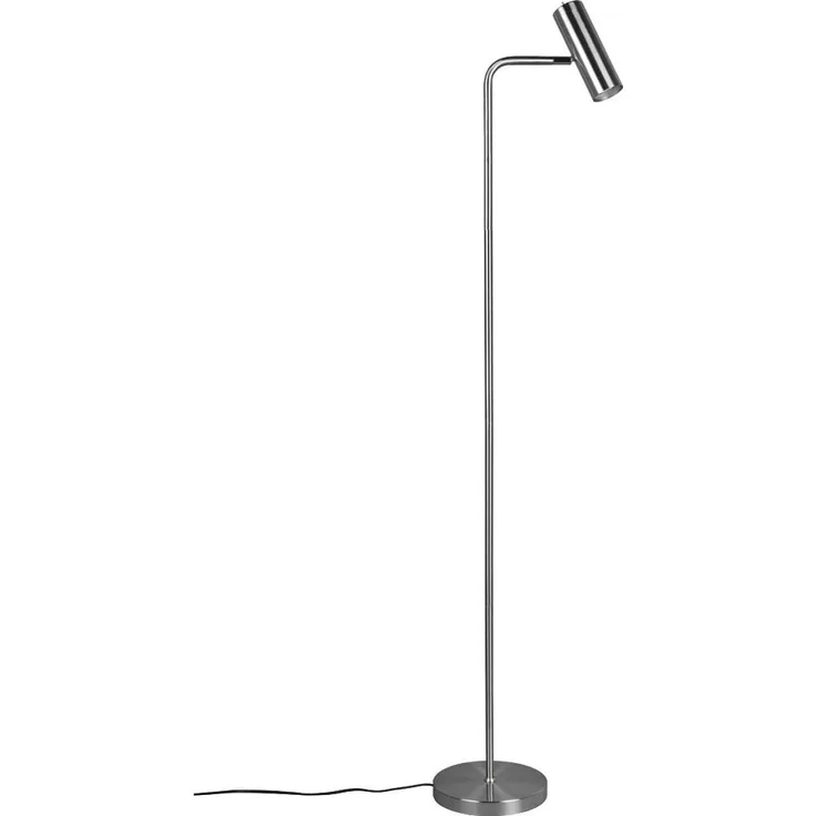 Stehleuchte, nickel matt, Spot beweglich H 151 cm