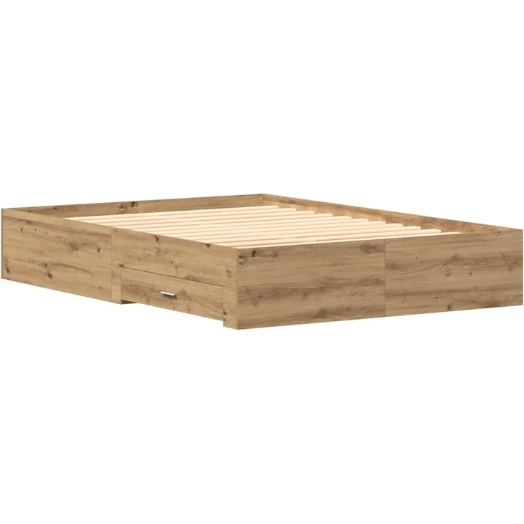 vidaXL Bettrahmen Artisan-Eiche 160 x 200 cm Holzwerkstoff 3333964 – Bild 9