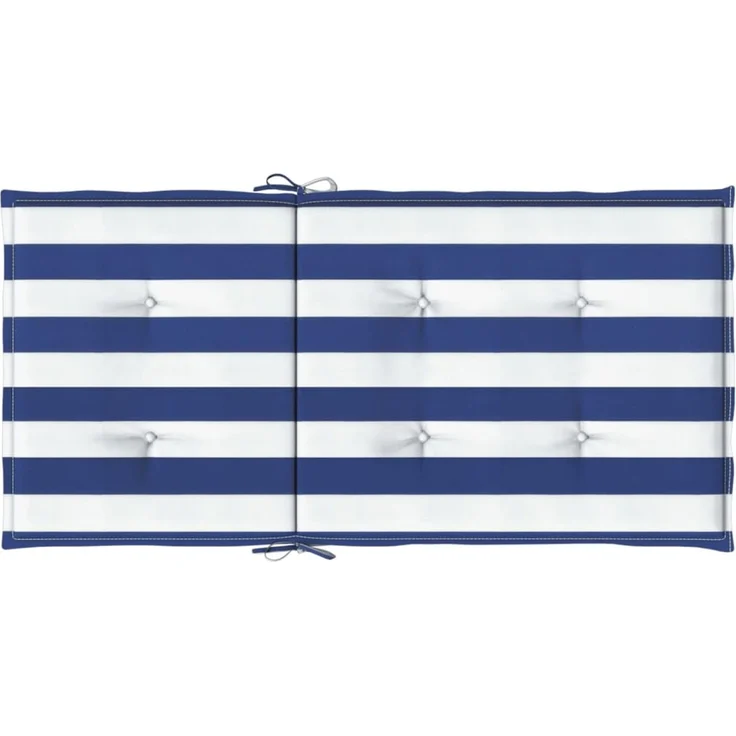 vidaXL Niedriglehner-Auflagen 6 Stk. Blau & Weiß Gestreift Stoff 361321 – Bild 7