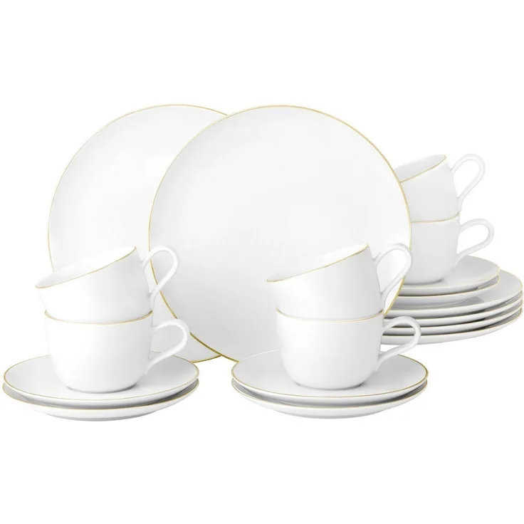 Seltmann Weiden Liberty Goldrand Kaffeeservice 18-teilig