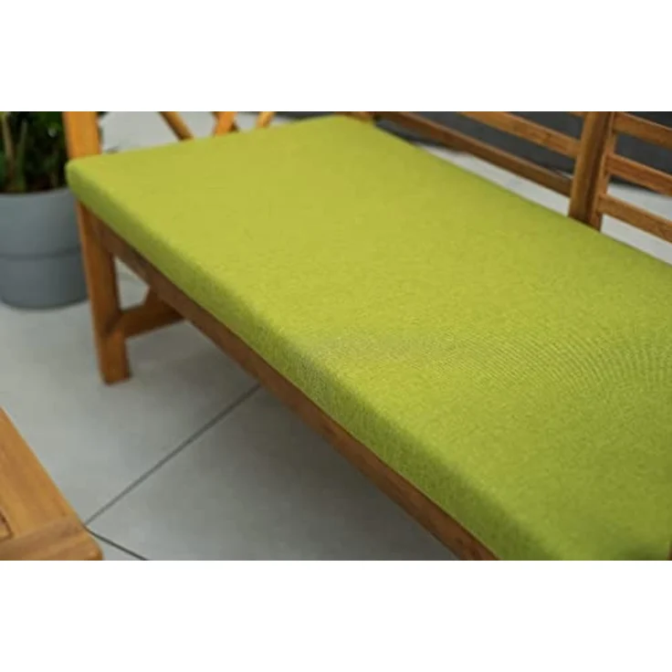 chilly pilley Bankkissen Bankauflage Polsterauflage Reißverschluss mit Schlaufen Kissen für Gartenbank Gartenbankauflage für Gartenmöbel Sitzkissen & Rückenkissen Outdoor (150 x 50 x 5 cm, Beige) – Bild 5