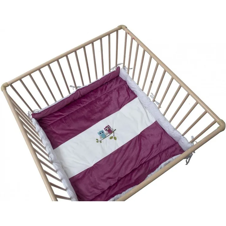 Be Be's Collection 302-72 Laufgittereinlage Motiv Eule fuchsia 75/100x100 cm