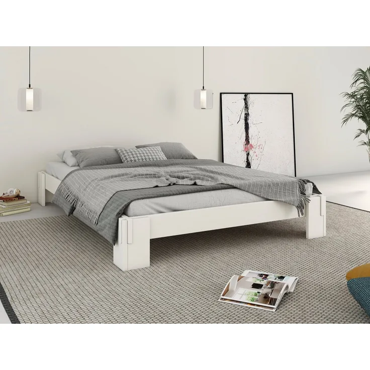 Home affaire Futonbett "ZEN " zertifiziertes Massivholz (Kiefer), Massivholzbett, zeitlos elegant
