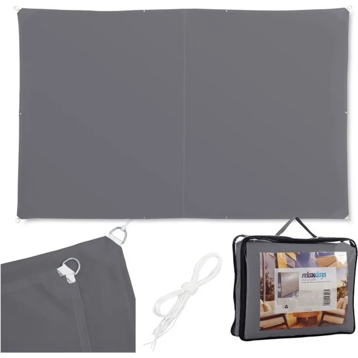 Relaxdays Sonnensegel Polyester – Bild 1