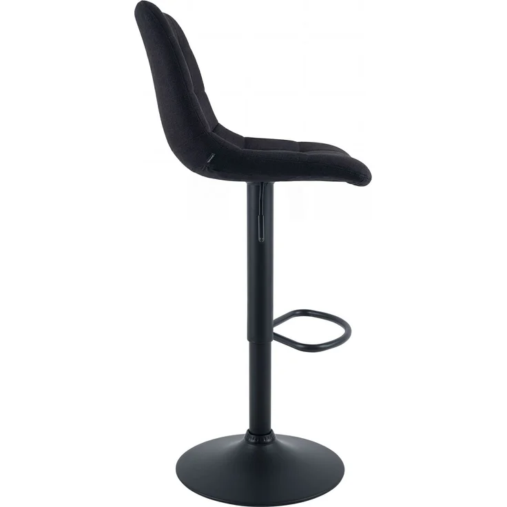 CLP Barhocker Mapun höhenverstellbarer Tresenhocker drehbar mit Polsterung,schwarz Stoff – Bild 5