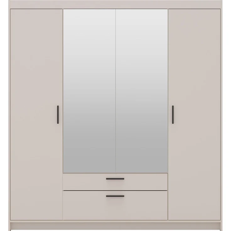 AX LIVING Beige Kleiderschrank mit Spiegel Storicos 4T 176,3cm breit – Bild 2