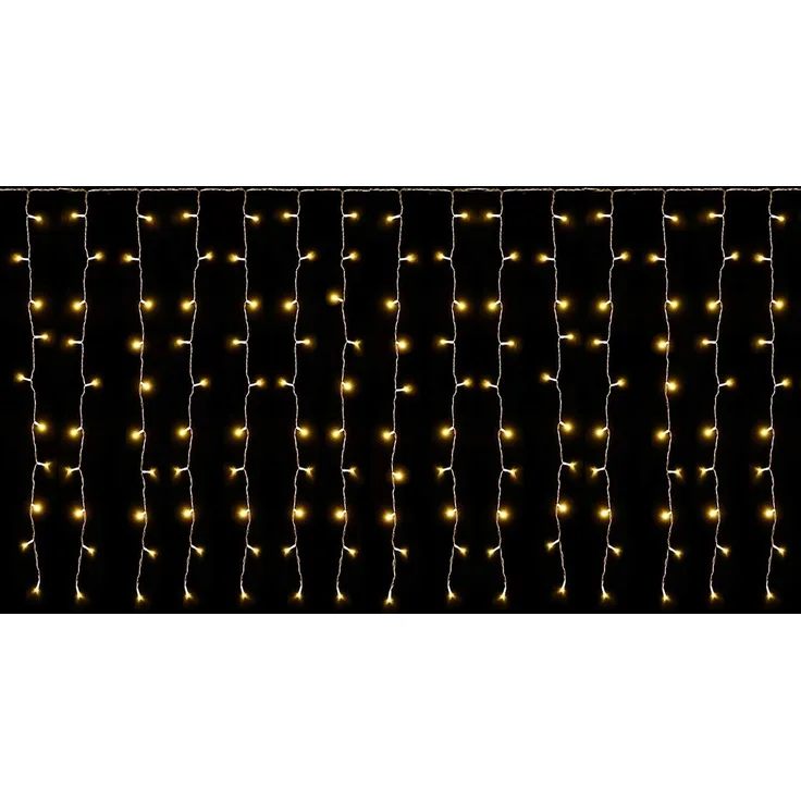 SALCAR 6x1 m Eisregen LED Lichtervorhang Außen Innen, 300er LED Lichterkette Fenster Weihnachten, Weihnachtsbeleuchtung Hängend mit 9 Modi und Memory-Funktion, Warmweiß