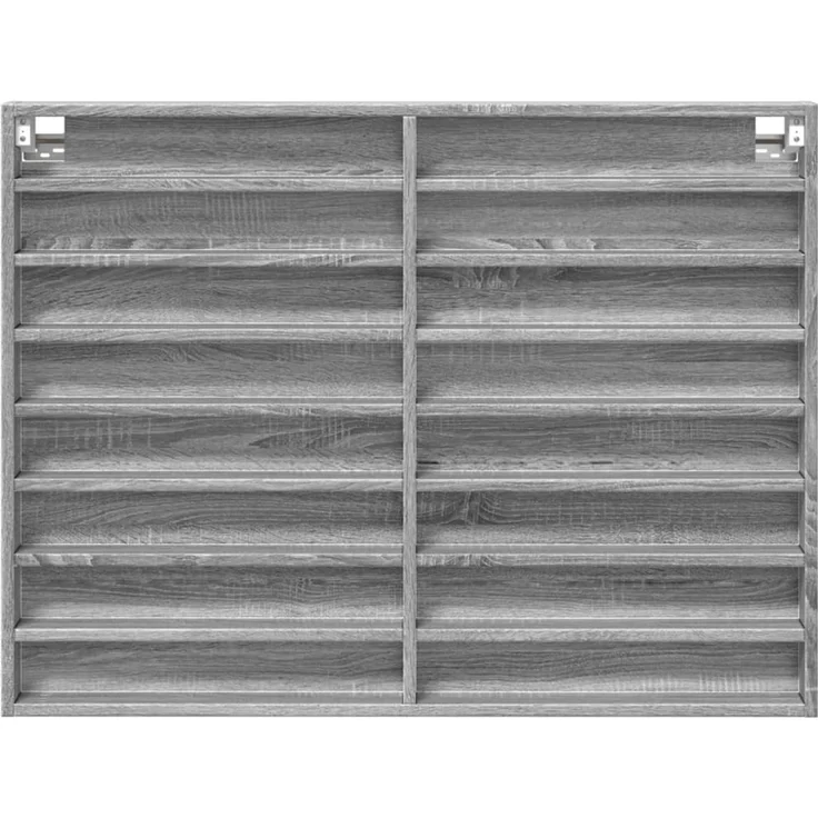 vidaXL Vitrinenschrank Grau Sonoma 100x8,5x75 cm Holzwerkstoff 847938 – Bild 4