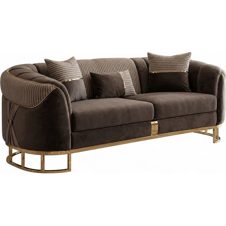 JVmoebel Polstergarnitur Premium Couchgarnitur Stilvoller 3-Sitzer Zweisitzer Loungesessel, (3-tlg), Made in Europa – Bild 4