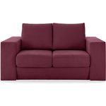 LOOKS by Wolfgang Joop Looks V-2 Designer Sofa mit Hockern und Regal, 2 Sitzer Couch, Funktionssofa, rot, Sitzbreite 120 cm