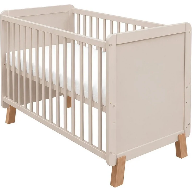 Baby-Delux Babybett Lou Schutzgitter umbaubar, Kinderbett Gittebett 60x120 Barriere Matratze – Bild 2