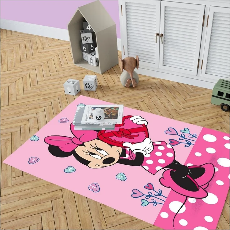 BERONAGE Kinderteppich Minnie Mouse Herz Spiel-Teppich 100x133 cm, rechteckig, Höhe: 10 mm, rutschfest – Bild 2