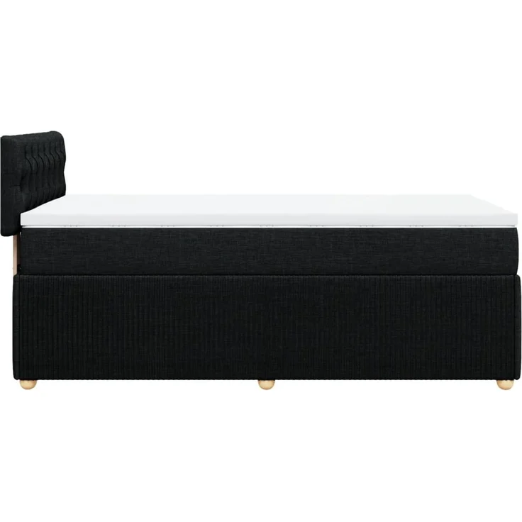 vidaXL Boxspringbett mit Matratze Schwarz 90x190 cm Stoff 3289620 – Bild 7