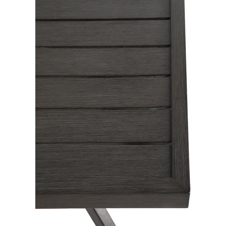 Abrihome Beistelltische Aluminium quadratisch wetterfest, Braun, 47x45x45 cm – Bild 4
