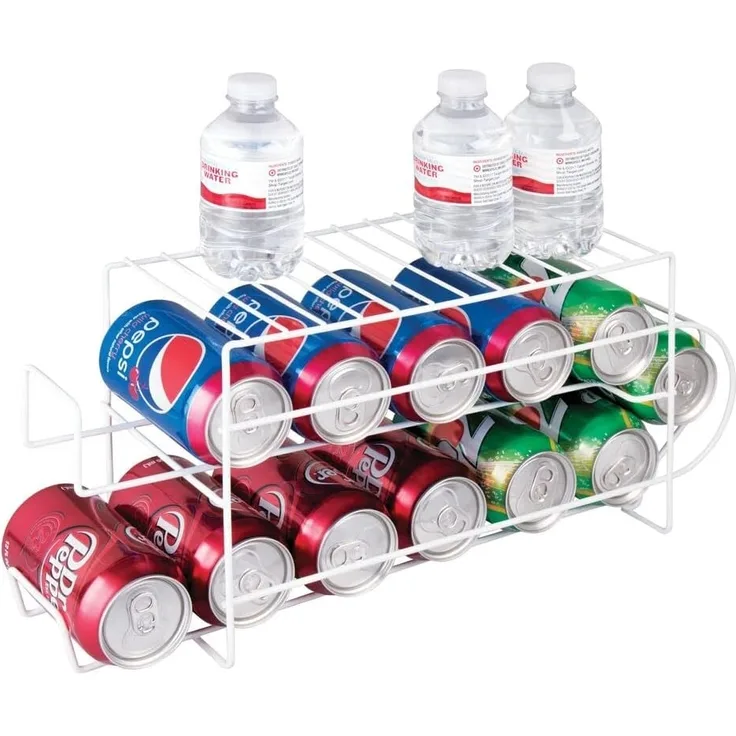 mDesign Küchenorganizer Kühlschrankregal Aufbewahrungsbehälter Weiß Dosenregal