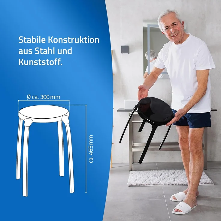 Ridder Badhocker Max, belastbar bis 100 kg – Bild 3