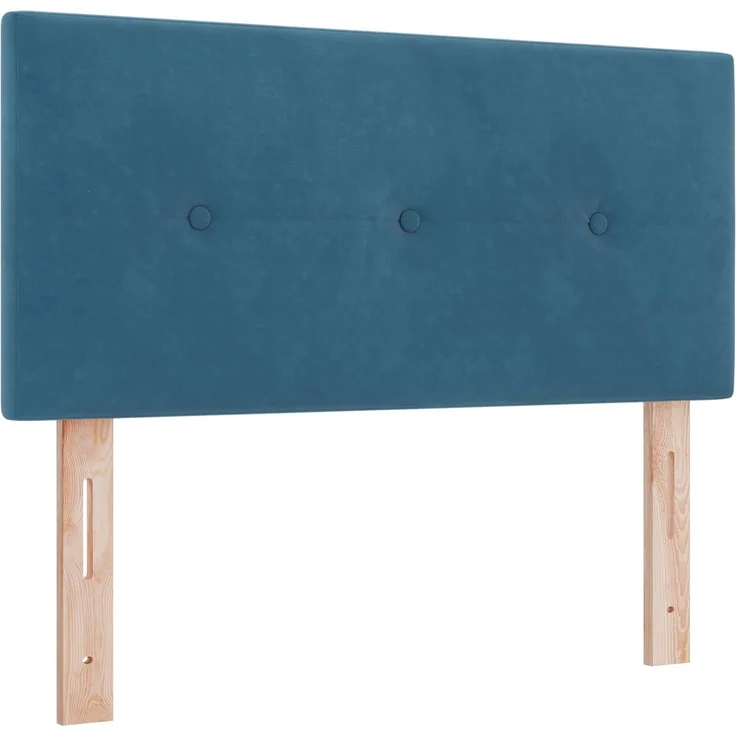 vidaXL Boxspringbett mit Matratze Dunkelblau 80 x 200 cm Samt 3450606 – Bild 4